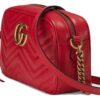 (WMNS) GUCCI GG Marmont Gold Logo Leather Chain Small Red Classic Shoulder Messenger Bag 447632-DTD1T-6433 | Luna Bags - Image 4