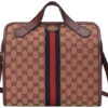 (WMNS) GUCCI Logo Stripe Webbing Canvas Large Capacity travel handbag Unisex / Red Classic 565224-9Y9MT-9864 | Luna Bags - Image 2