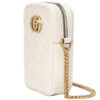 (WMNS) GUCCI GG Marmont Gold Logo Leather Chain Shoulder Messenger Bag Mini White Classic 598597-DTDCT-9022 | Luna Bags - Image 2