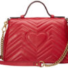(WMNS) GUCCI GG Marmont Gold Logo Distress Leather Chain handbag Small Red Classic 498110-DTDIT-6433 | Luna Bags - Image 2
