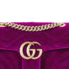 (WMNS) GUCCI GG Marmont Gold Logo Velvet Chain Shoulder Messenger Bag Small Purple Red Classic 443497-K4D2T-5671 | Luna Bags - Image 3