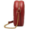 (WMNS) GUCCI GG Marmont Gold Logo Leather Chain Shoulder Messenger Bag Mini Red 550154-0OLET-6438 | Luna Bags - Image 3