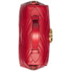 (WMNS) GUCCI GG Marmont Gold Logo Distress Leather Chain handbag Small Red Classic 498110-DTDIT-6433 | Luna Bags - Image 4