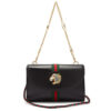 (WMNS) GUCCI Rajah Enamel Tiger Head Stripe Webbing Leather Chain Shoulder Messenger Bag Black Retro 564697-0OLKX-8389 | Luna Bags - Image 4
