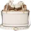 (WMNS) GUCCI Horsebit 1955 Retro Gold buckle Logo Canvas Drawstring Shoulder Messenger Bag White 602118-1DBUG-9095 | Luna Bags - Image 5
