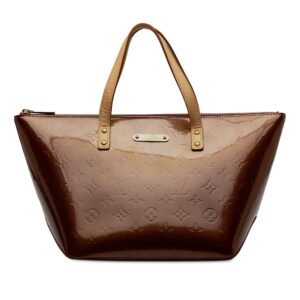 Burgundy Louis Vuitton Monogram Vernis Bellevue PM HandBag | Luna Bags