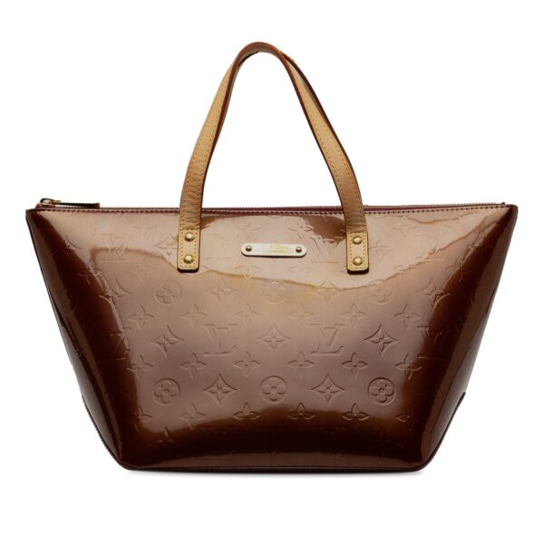 Burgundy Louis Vuitton Monogram Vernis Bellevue PM HandBag | Luna Bags