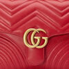 (WMNS) GUCCI GG Marmont Gold Logo Distress Leather Chain handbag Small Red Classic 498110-DTDIT-6433 | Luna Bags - Image 6