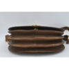 Early Gucci, brown leather saddle bag style, XL two-way shoulder bag or clutch with red and green striped edges | Luna Bags - Image 6