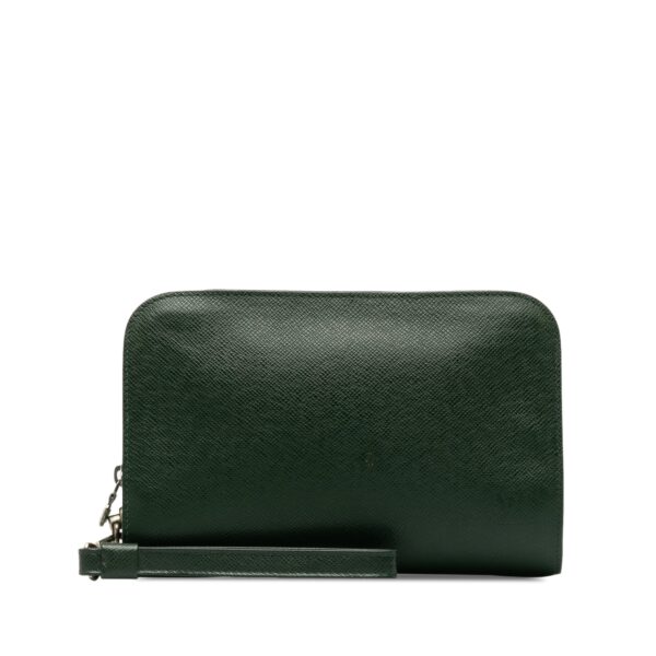 Green Louis Vuitton Taiga Baikal Clutch Bag | Luna Bags