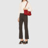 (WMNS) GUCCI GG Marmont Gold Logo Distress Leather Chain Shoulder Messenger Bag Red Classic 443496-DTDIT-6433 | Luna Bags - Image 7
