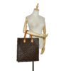 Brown Louis Vuitton Monogram Sac Plat Tote Bag | Luna Bags - Image 9