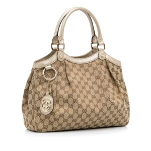 Brown Gucci GG Canvas Sukey Tote | Luna Bags