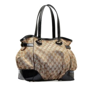 Brown Gucci GG Canvas Full Moon Tote Bag | Luna Bags