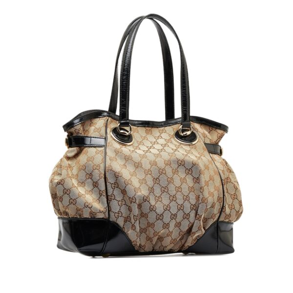 Brown Gucci GG Canvas Full Moon Tote Bag | Luna Bags