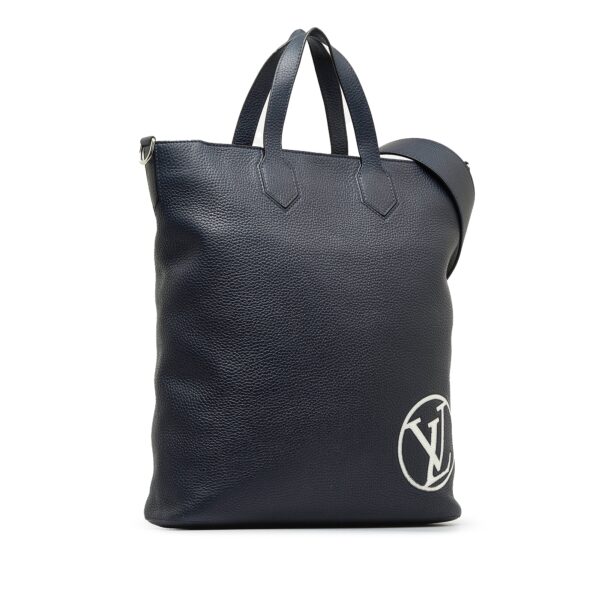 Blue Louis Vuitton Taurillon East Side Tote MM Satchel | Luna Bags