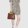 (WMNS) GUCCI Diana Series Tote Leather SingleShoulderMessengerHandholdBag SmallSize Brown 660195-17QDT-2582 | Luna Bags - Image 8