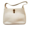 Early G Gucci White & Ivory Leather Padlock Hobo w Gold Clasp | Luna Bags - Image 6