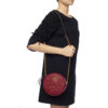 (WMNS) GUCCI GG Marmont Gold Logo Leather Chain Shoulder Messenger Bag Mini Red 550154-0OLET-6438 | Luna Bags - Image 9