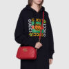 (WMNS) GUCCI GG Marmont Gold Logo Leather Chain Small Red Classic Shoulder Messenger Bag 447632-DTD1T-6433 | Luna Bags - Image 11