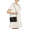 (WMNS) GUCCI Arli Gold Logo Leather Shoulder Messenger Bag Small Black Classic 550129-0V10G-1000 | Luna Bags - Image 9