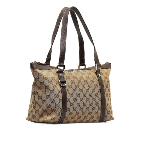 Brown Gucci GG Canvas Abbey D-Ring Tote Bag | Luna Bags