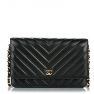 Chanel Wallet On Chain – WOC Chevron Lambskin Black SiLouis Vuittoner-Toned | Luna Bags