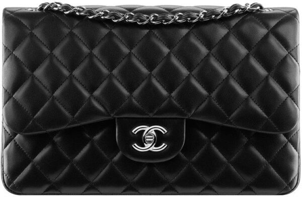 Chanel Classic Jumbo Double Flap Bag Black SiLouis Vuittoner Hardware | Luna Bags