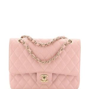 Chanel Caviar Quilted Medium Double Flap Bag Pink SiLouis Vuittoner-Tone | Luna Bags