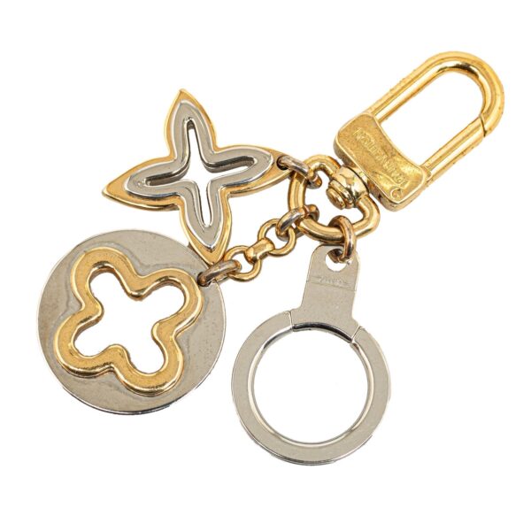 Gold Louis Vuitton Monogram Charm Key Chain | Luna Bags