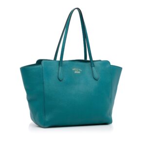 Blue Gucci Medium Swing Tote | Luna Bags