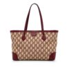 Brown Gucci Medium GG Straw Ophidia Shopping Tote | Luna Bags - Image 2