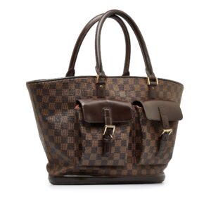 Brown Louis Vuitton Damier Ebene Manosque GM Tote Bag | Luna Bags