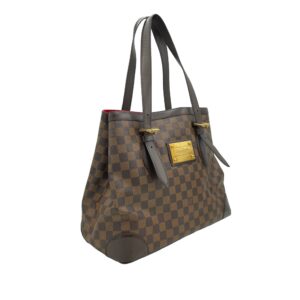 Brown Louis Vuitton Damier Ebene Hampstead MM Tote Bag | Luna Bags