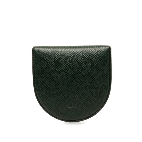 Green Louis Vuitton Taiga Porte Monnaie Cuvett Coin Pouch | Luna Bags