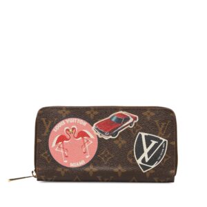 Brown Louis Vuitton Monogram World Tour Zippy Long Wallet | Luna Bags
