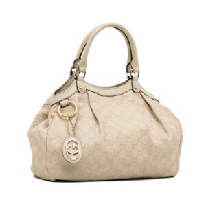 Beige Gucci Guccissima Sukey Tote Bag | Luna Bags