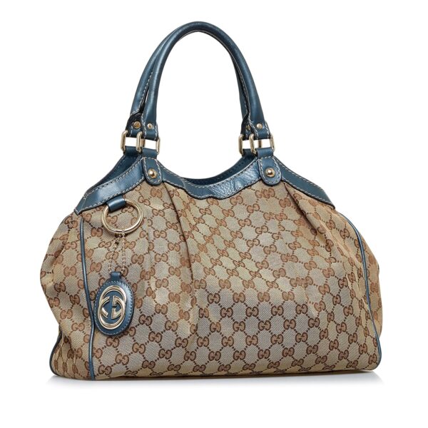 Brown Gucci GG Canvas Sukey Tote Bag | Luna Bags
