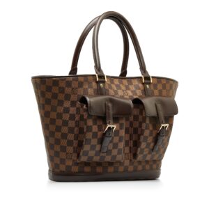 Brown Louis Vuitton Damier Ebene Manosque GM Tote Bag | Luna Bags