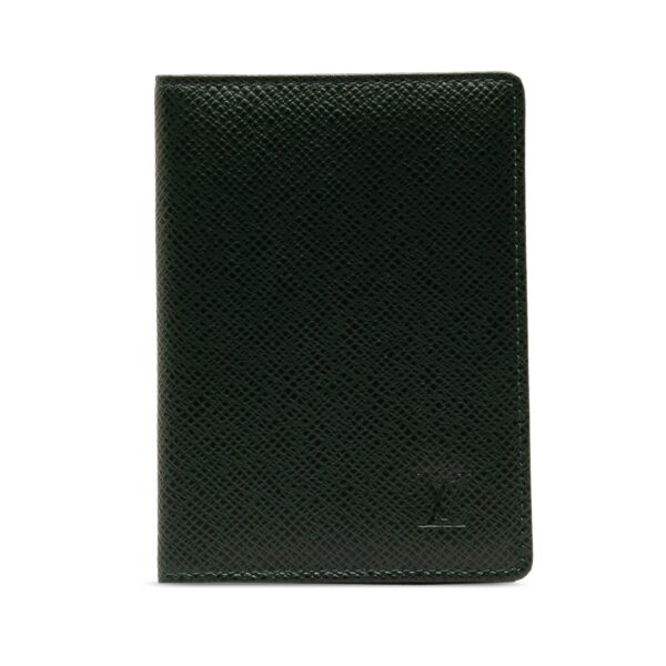 Green Louis Vuitton Taiga Business Card Holder | Luna Bags