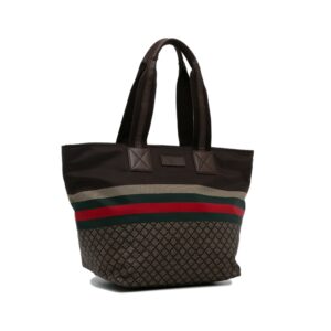 Brown Gucci Diamante Web Tote | Luna Bags