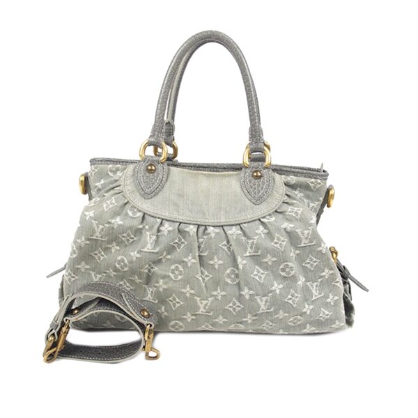 Gray Louis Vuitton Monogram Denim Neo Cabby MM Satchel | Luna Bags