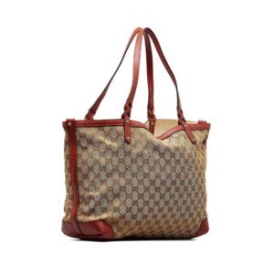 Brown Gucci GG Canvas Craft Tote Bag | Luna Bags