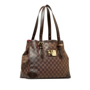 Brown Louis Vuitton Damier Ebene Hampstead PM Tote Bag | Luna Bags