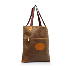 Brown Gucci Micro GG Supreme Web Tote | Luna Bags