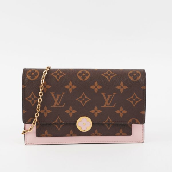 3/7 DOTD- Louis Vuitton Flore Wallet on Chain WOC Monogram/Pink | Luna Bags