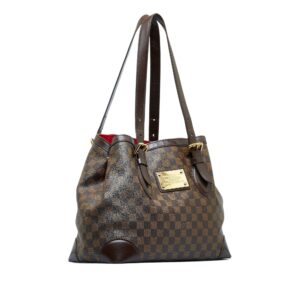 Brown Louis Vuitton Damier Ebene Hampstead MM Tote Bag | Luna Bags