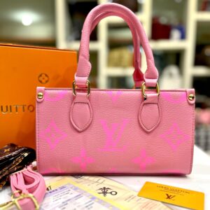 Elegant Women Bag - Louis Vuitton-Inspired Handbag with Long Belt & Brand Accessories (Pink) | Luna Bags