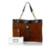 Brown Gucci Suede Rajah Tote Bag | Luna Bags - Image 6