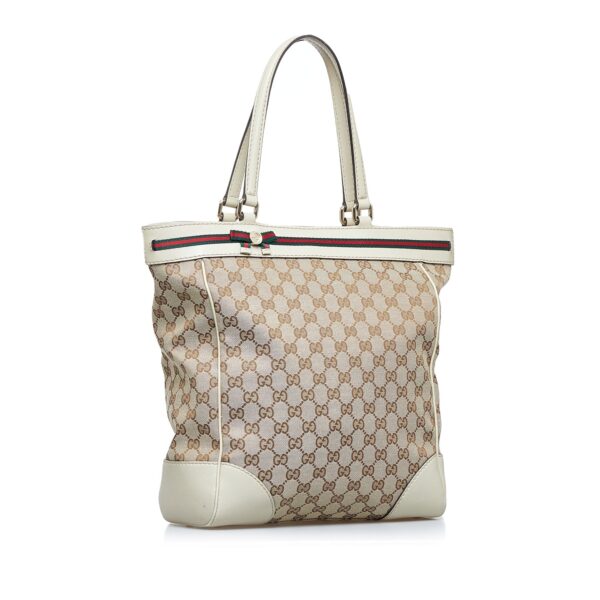 Beige Gucci GG Canvas Mayfair Tote Bag | Luna Bags